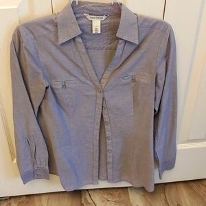 Causal blue button up dress shirt size 2
